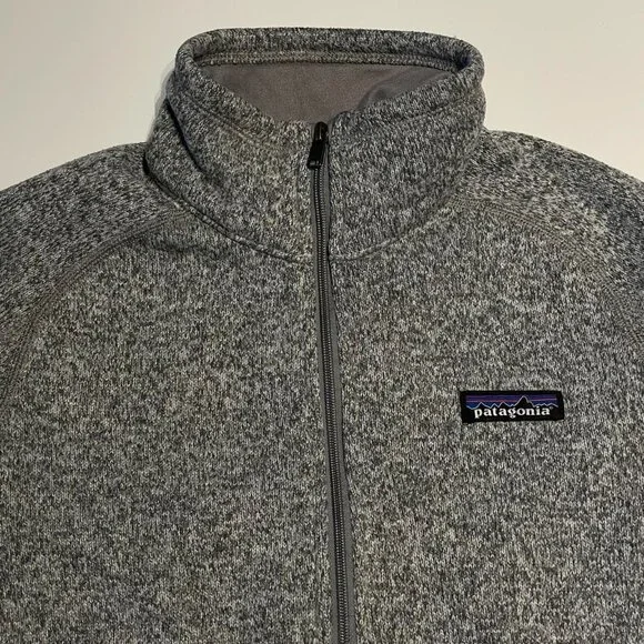 Patagonia Quarter Zip Up Jacket Grey Fleece Sweater Womens Small - Picture 4 of 6